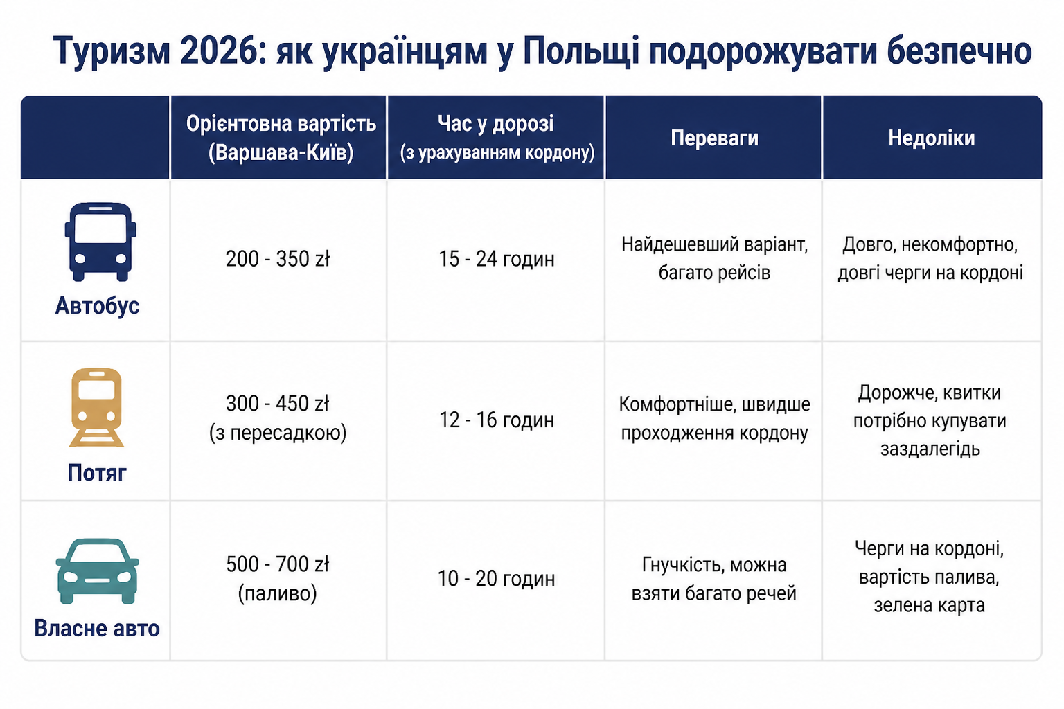 Туризм 2026: як українцям у Польщі подорожувати безпечно