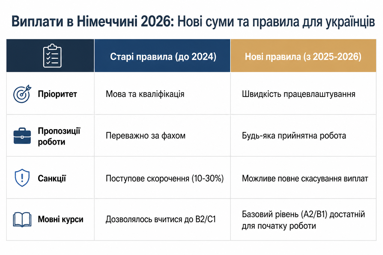 Виплати в Німеччині 2026: Нові суми та правила для українців