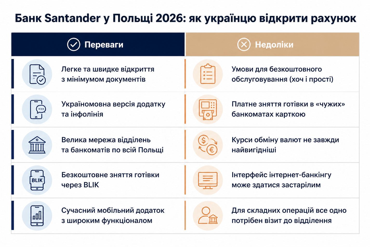 Банк Santander у Польщі 2026: як українцю відкрити рахунок
