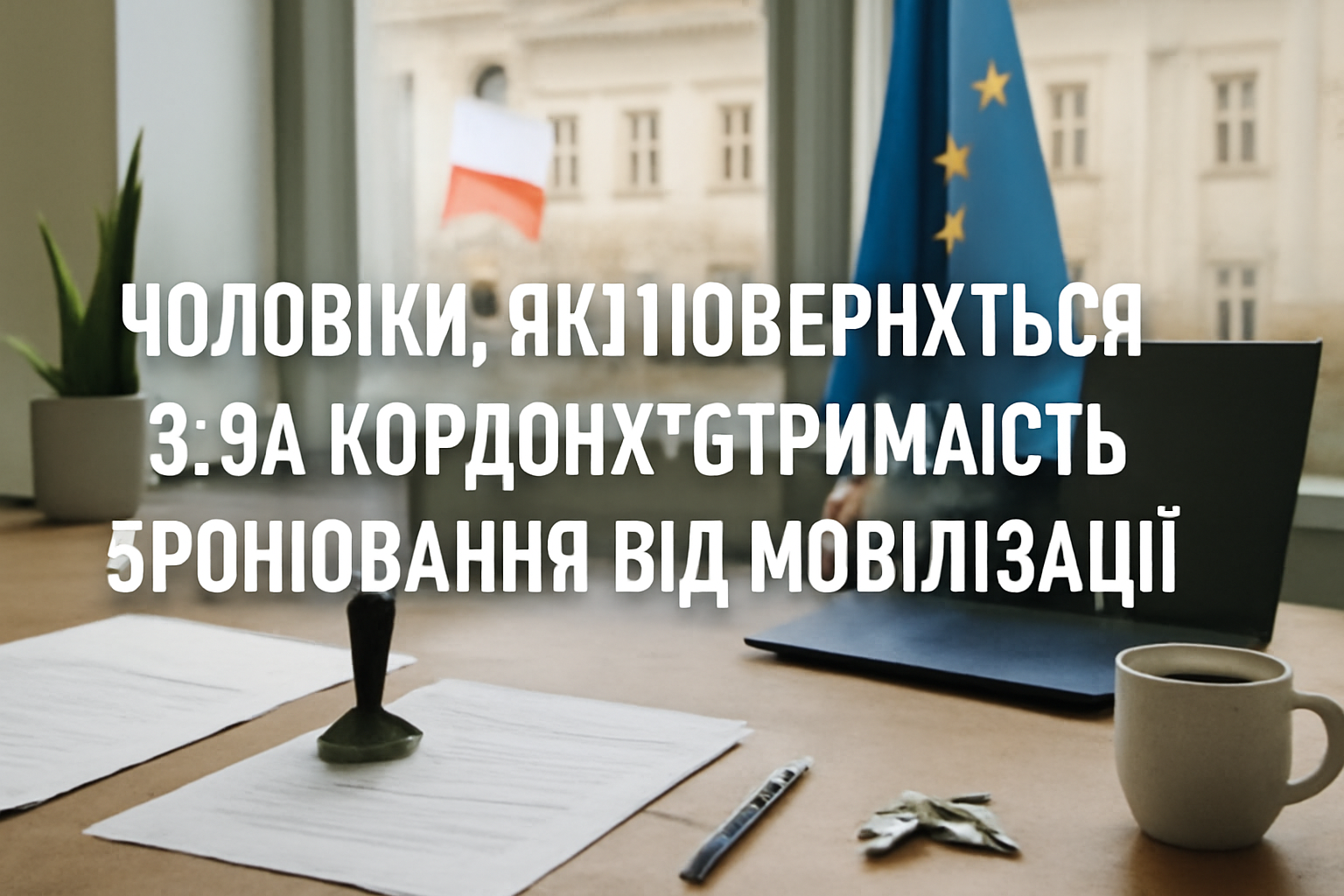 Чоловіки, які повернуться з-за кордону, отримають бронювання від мобілізації!