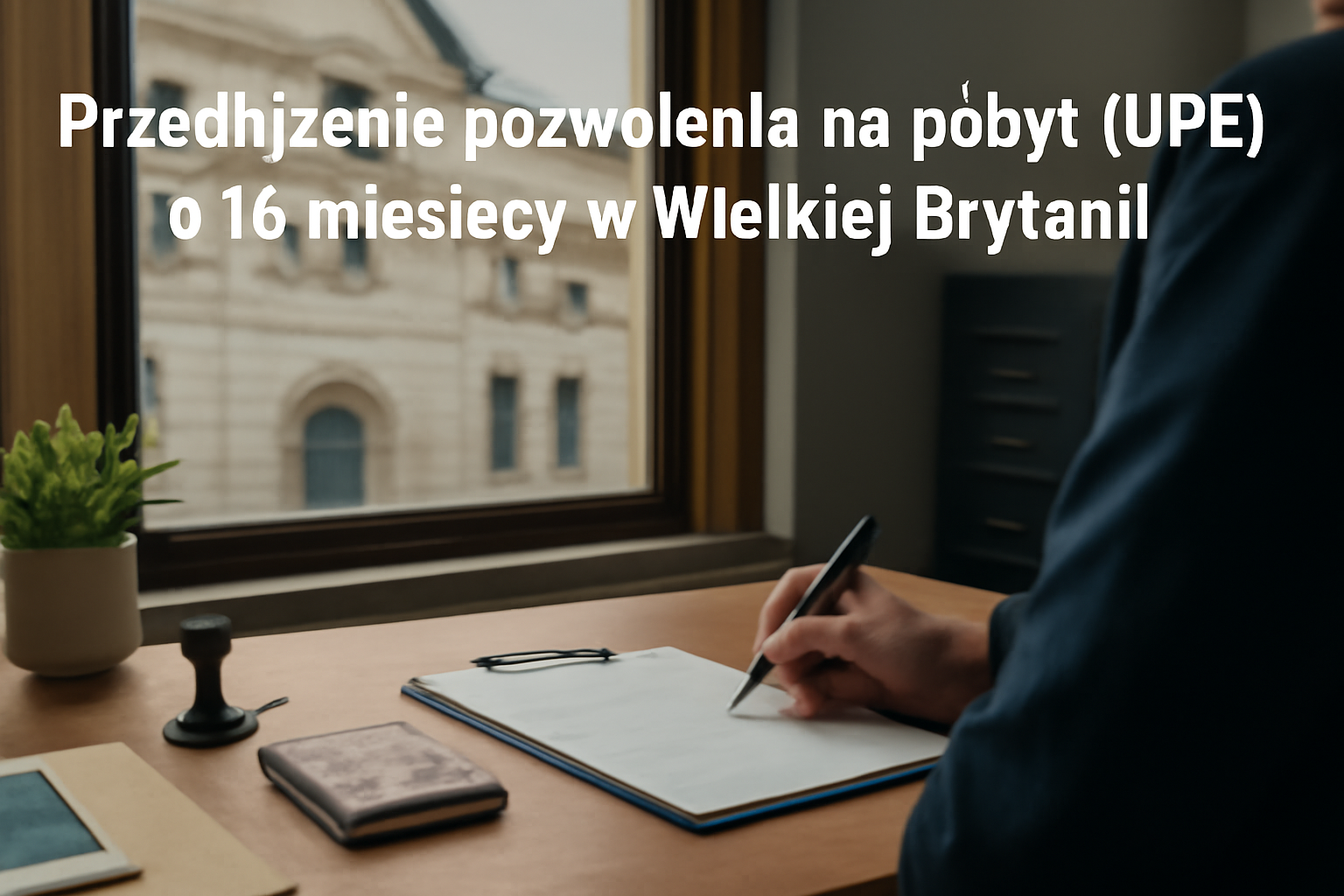 Przedłużenie pozwolenia na pobyt (UPE) o 18 miesięcy w Wielkiej Brytanii
