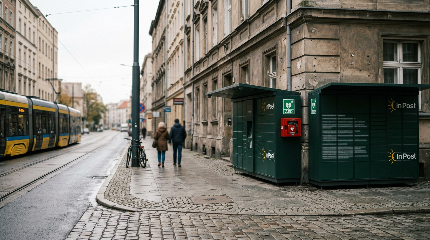 У Вроцлаві на поштомати InPost встановлюють дефібрилятори