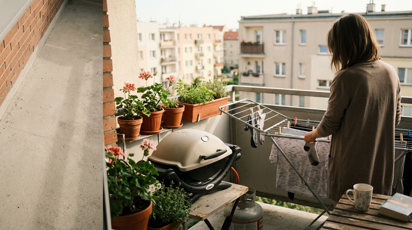 Balkony w Polsce: nowe zasady od 1 lipca – grill, suszenie ubrań i dekoracje