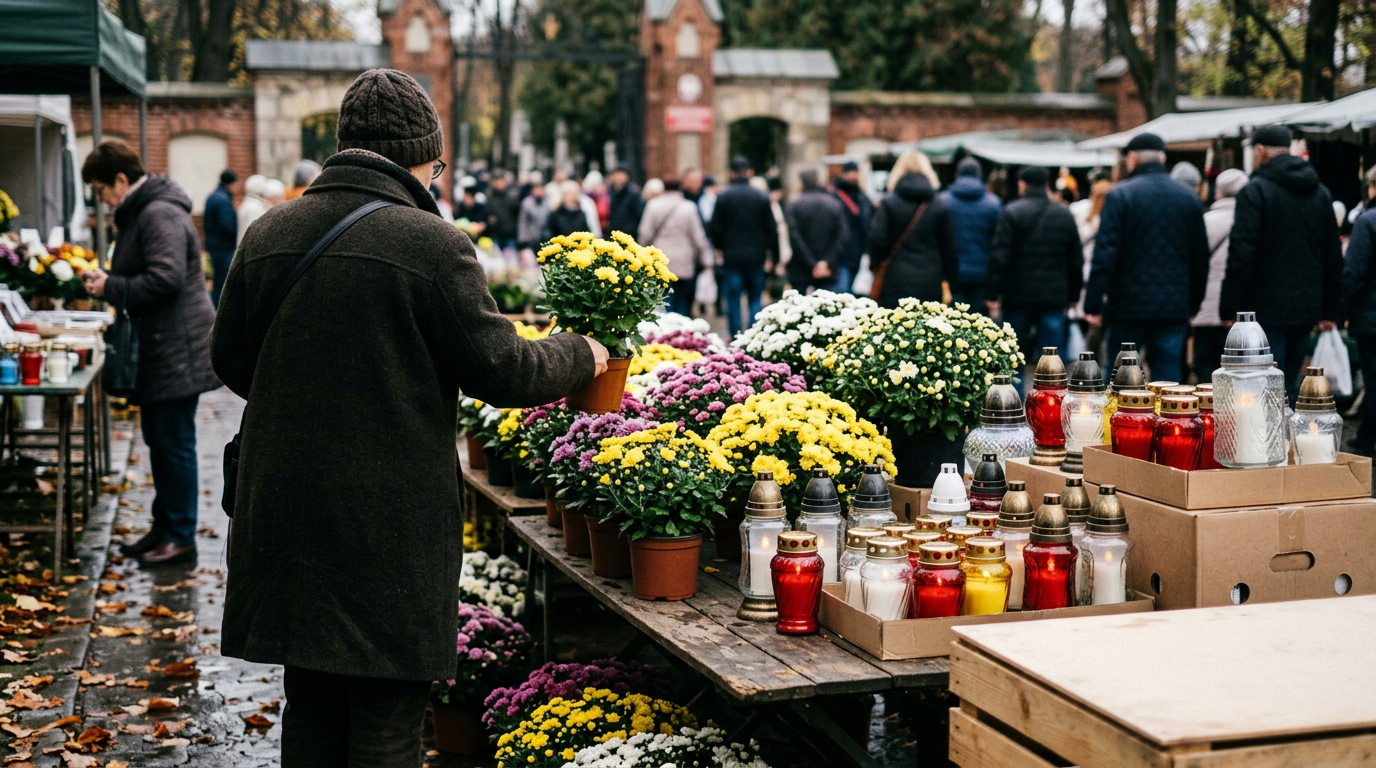 Скільки поляки витратили на свічки та квіти на Wszystkich Świętych?